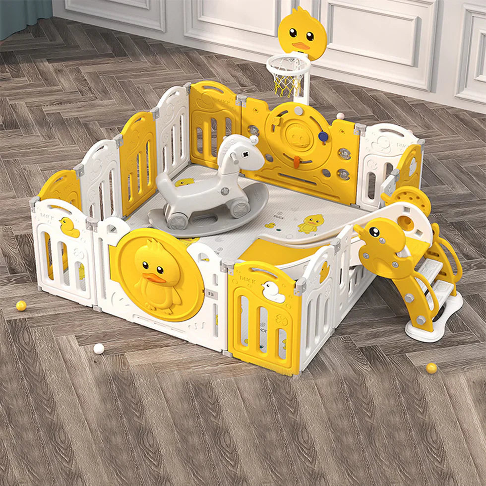 Livara Foldable Modular Children's Playpen - Indoor Play, Activity Centre, Cushioned Mat