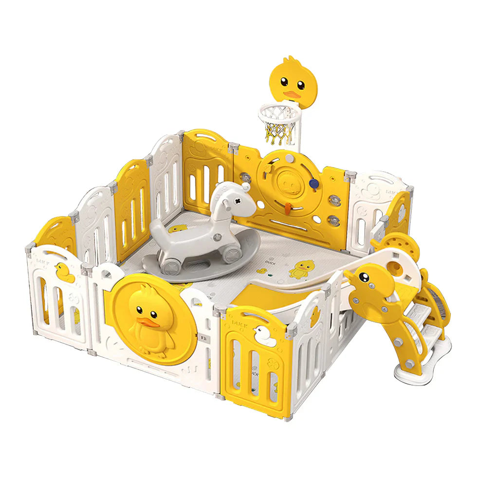 Livara Foldable Modular Children's Playpen - Indoor Play, Activity Centre, Cushioned Mat