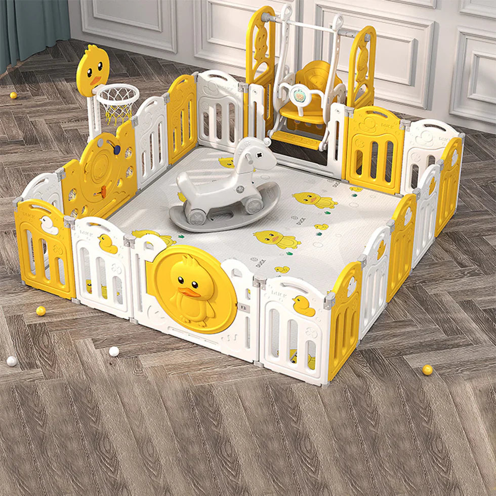 Livara Foldable Modular Children's Playpen - Indoor Play, Activity Centre, Cushioned Mat