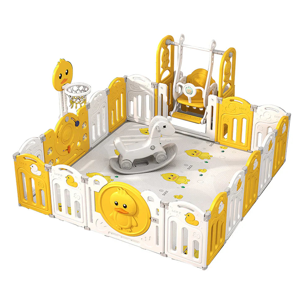 Livara Foldable Modular Children's Playpen - Indoor Play, Activity Centre, Cushioned Mat