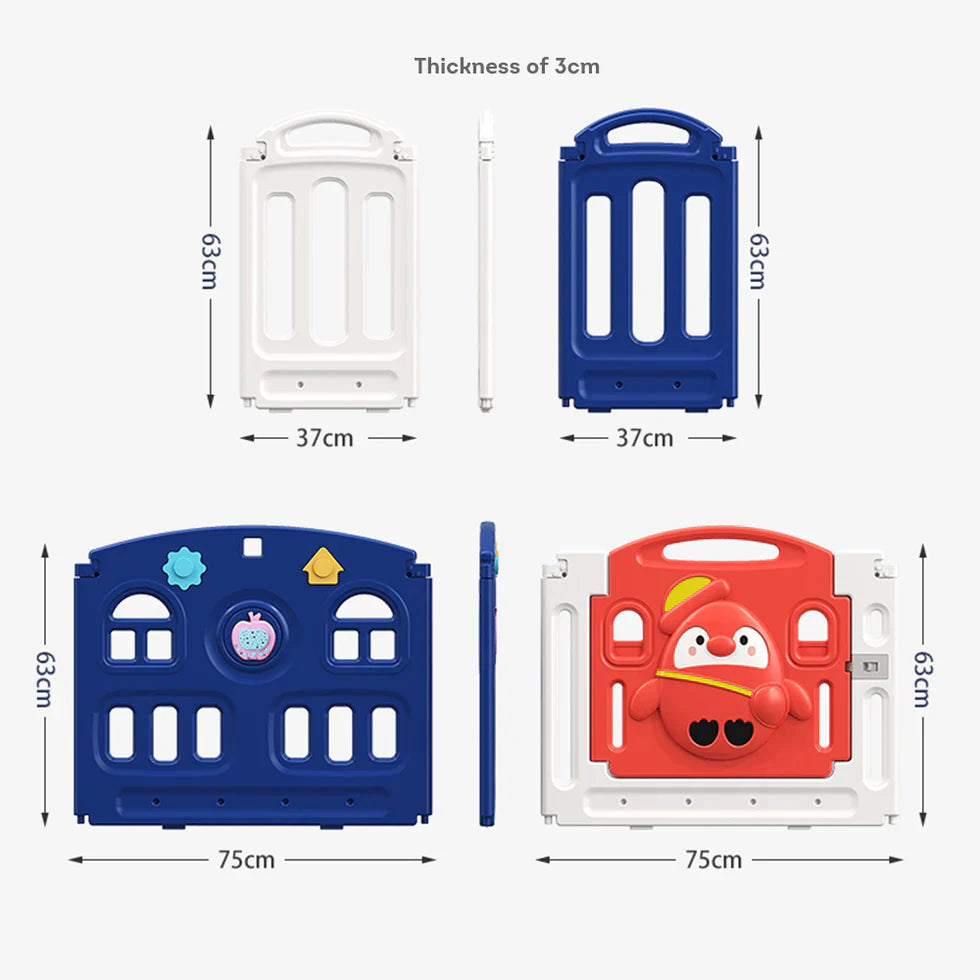 Livara Foldable Children's Playpen - Indoor Play, Cushioned Mat, Rounded Corners