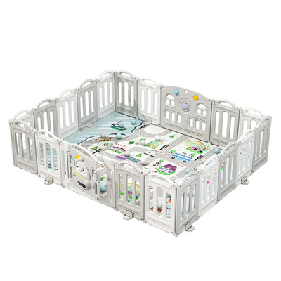 Livara Foldable Children's Playpen - Indoor Play, Cushioned Mat, Rounded Corners
