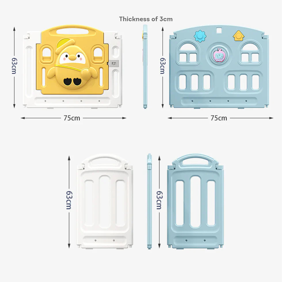 Livara Foldable Children's Playpen - Indoor Play, Cushioned Mat, Rounded Corners