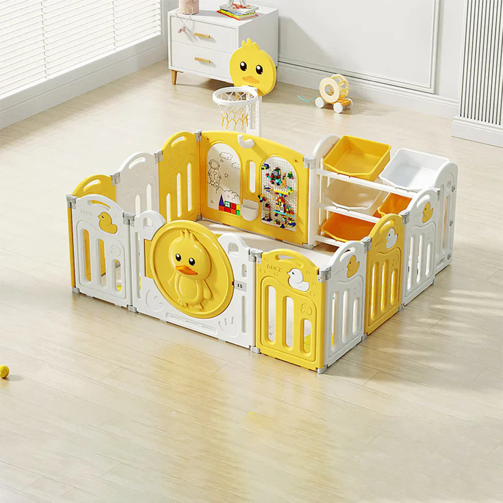 Livara Foldable Modular Children's Playpen - Indoor Play, Activity Centre, Cushioned Mat