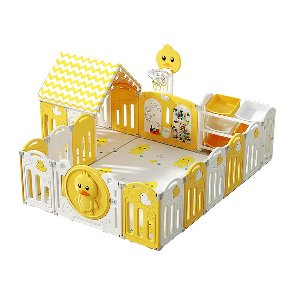 Livara Foldable Modular Children's Playpen - Indoor Play, Activity Centre, Cushioned Mat