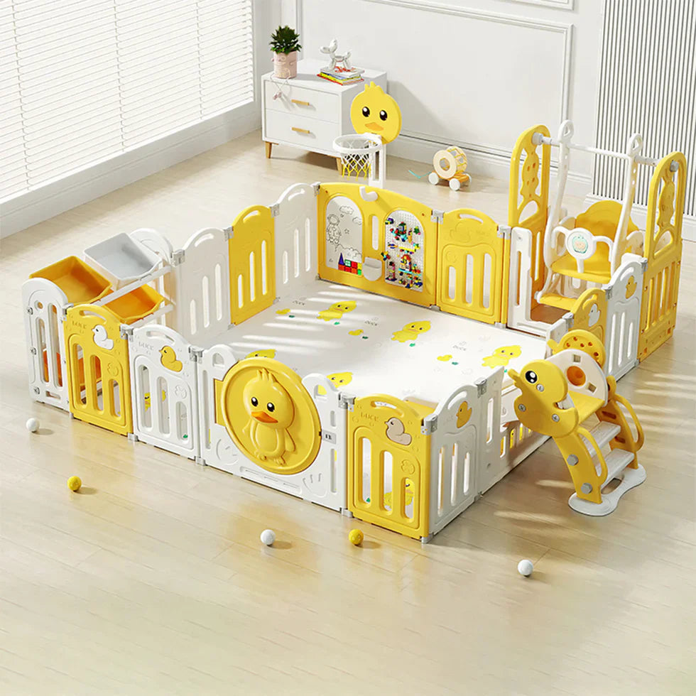Livara Foldable Modular Children's Playpen - Indoor Play, Activity Centre, Cushioned Mat