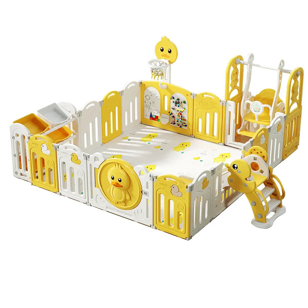 Livara Foldable Modular Children's Playpen - Indoor Play, Activity Centre, Cushioned Mat