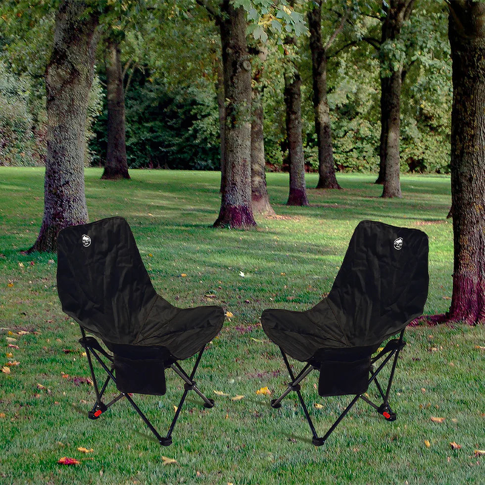 Livara Reinforced Steel Foldable Camping Chair - Camping & Travel, Adjustable Height