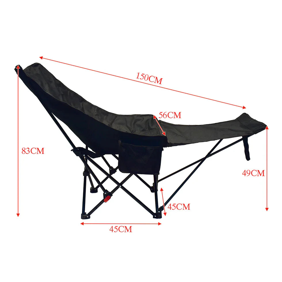 Livara Reinforced Steel Foldable Camping Chair - Camping & Travel, Adjustable Height
