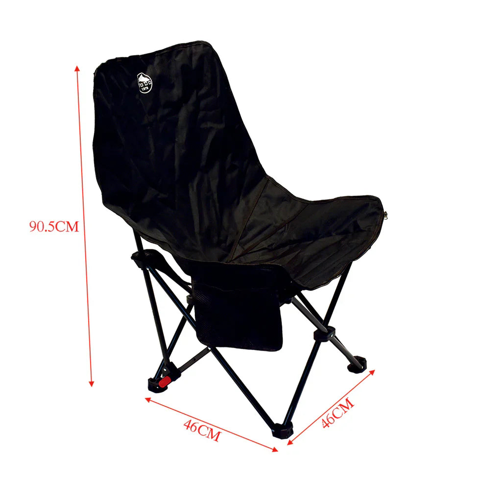 Livara Reinforced Steel Foldable Camping Chair - Camping & Travel, Adjustable Height