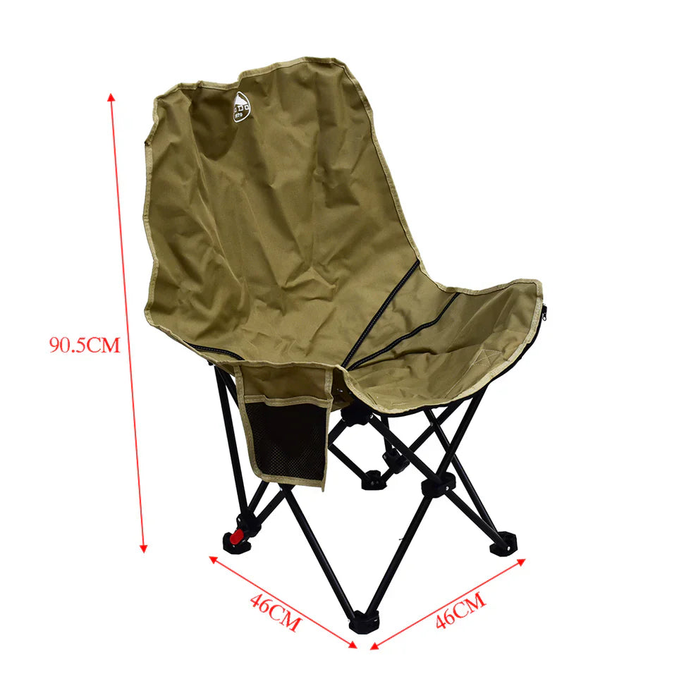 Livara Reinforced Steel Foldable Camping Chair - Camping & Travel, Adjustable Height
