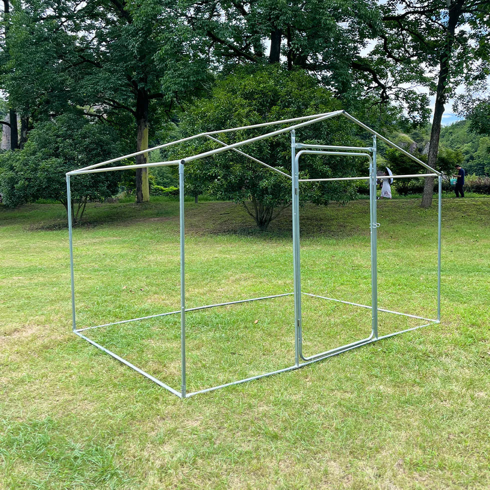 Livara Galvanized Wire Mesh Chicken Run - Indoor & Outdoor, Weather-Resistant Cover