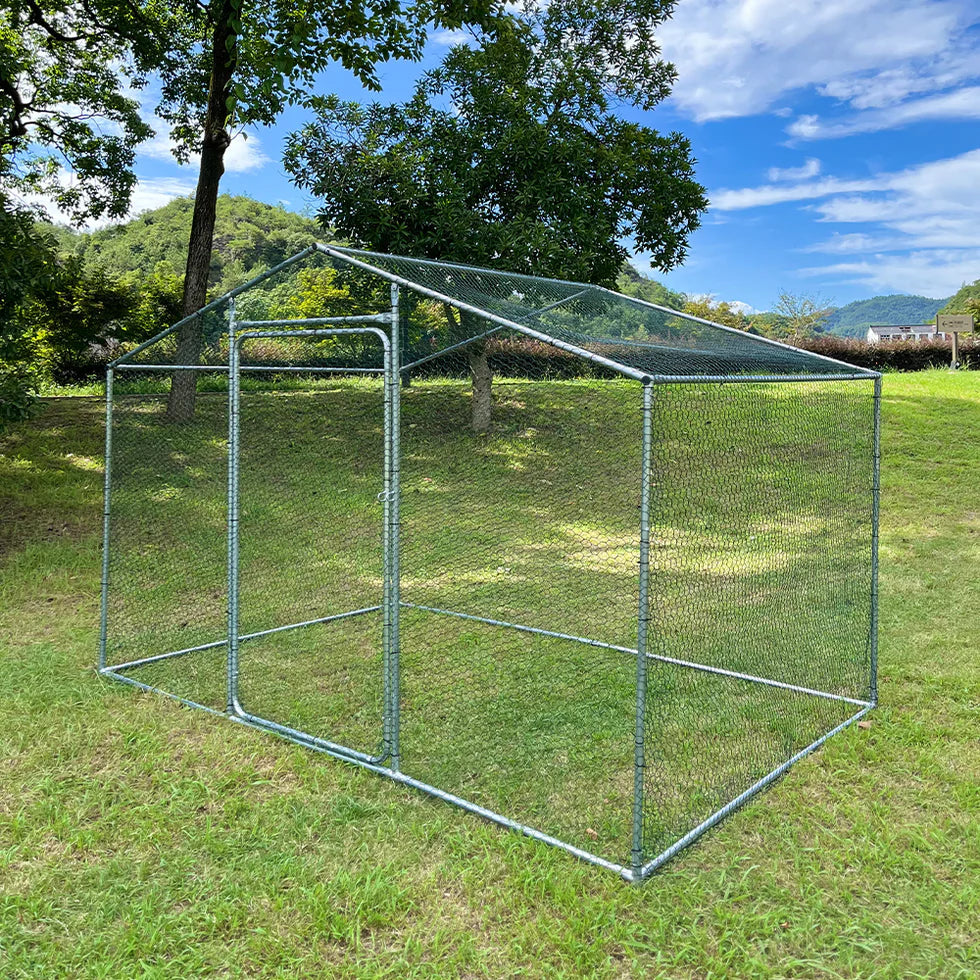 Livara Galvanized Wire Mesh Chicken Run - Indoor & Outdoor, Weather-Resistant Cover