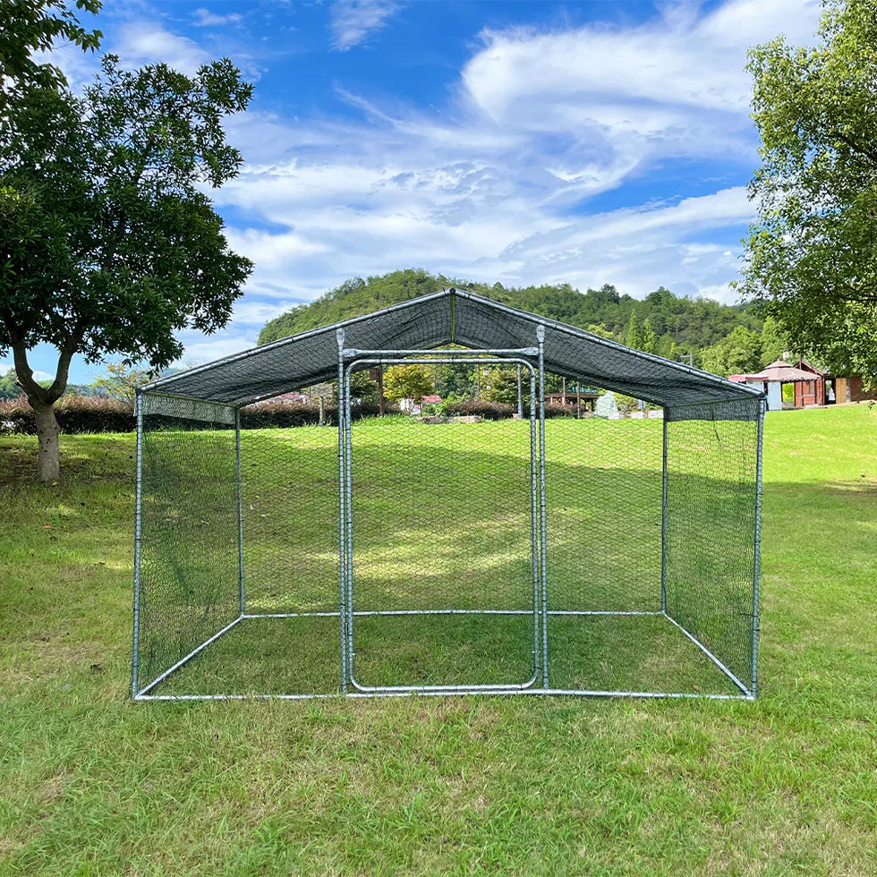 Livara Galvanized Wire Mesh Chicken Run - Indoor & Outdoor, Weather-Resistant Cover