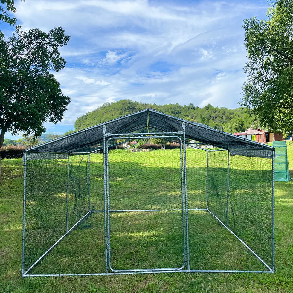 Livara Galvanized Wire Mesh Chicken Run - Indoor & Outdoor, Weather-Resistant Cover