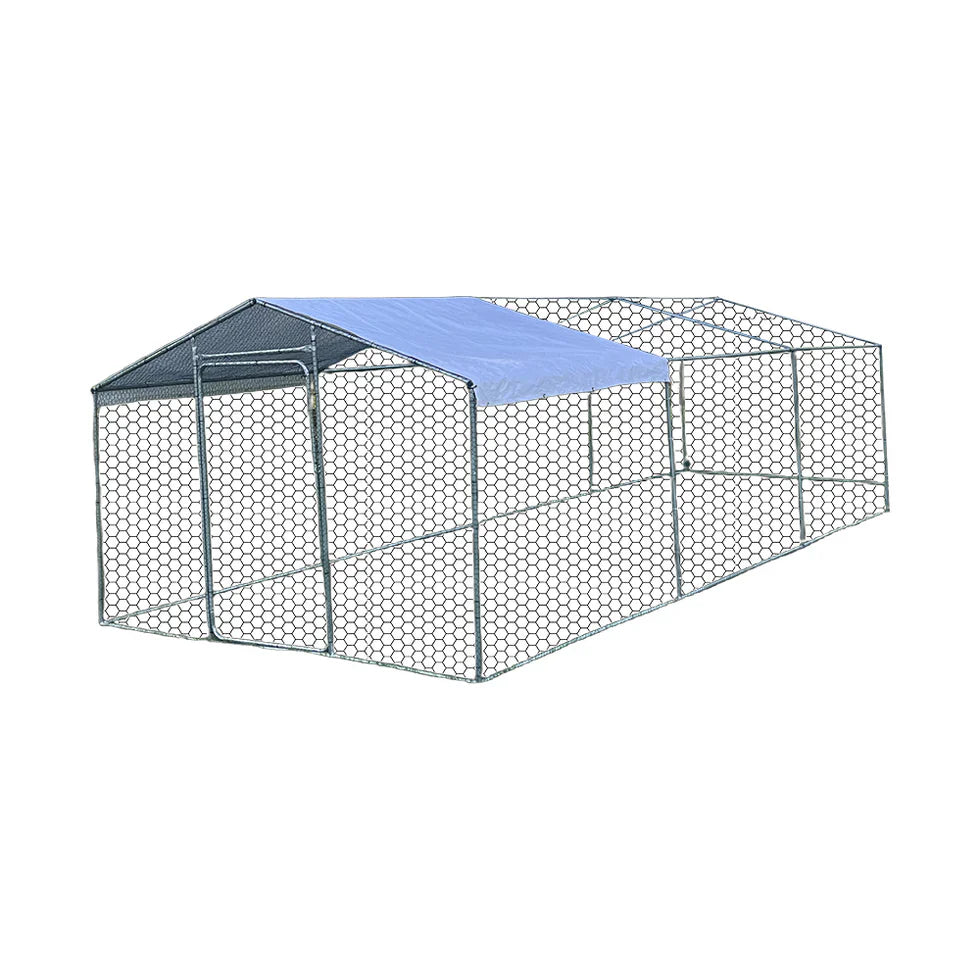 Livara Galvanized Wire Mesh Chicken Run - Indoor & Outdoor, Weather-Resistant Cover