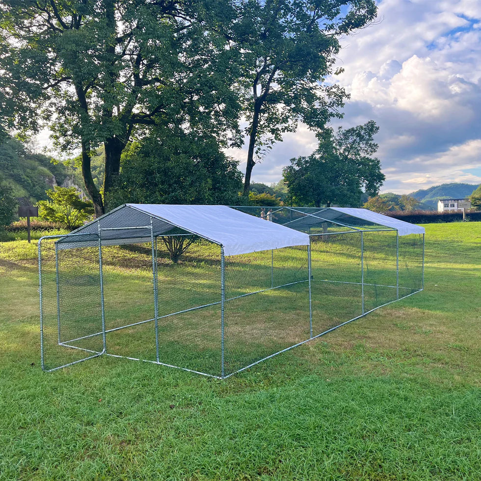 Livara Galvanized Wire Mesh Chicken Run - Indoor & Outdoor, Weather-Resistant Cover