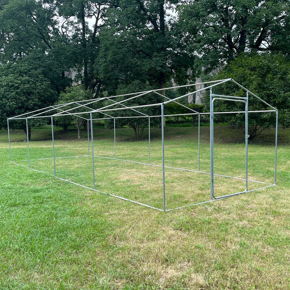 Livara Galvanized Wire Mesh Chicken Run - Indoor & Outdoor, Weather-Resistant Cover