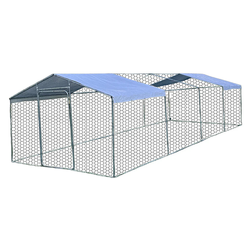 Livara Galvanized Wire Mesh Chicken Run - Indoor & Outdoor, Weather-Resistant Cover