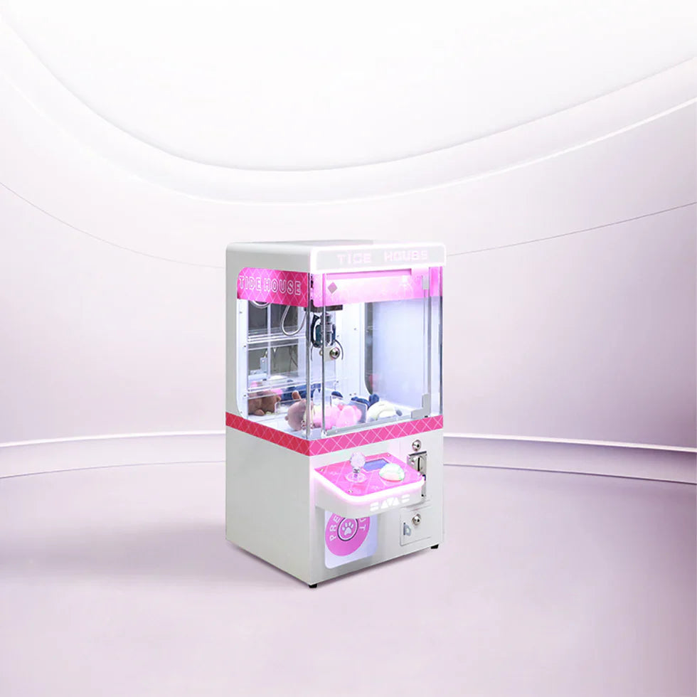 Livara Durable Pink Claw Machine - Game Room, Stable Control, LED Lighting