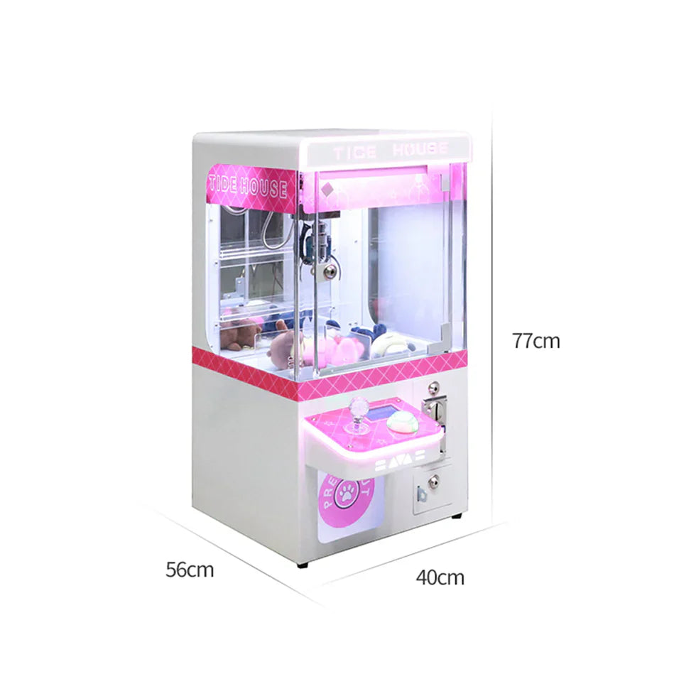 Livara Durable Pink Claw Machine - Game Room, Stable Control, LED Lighting