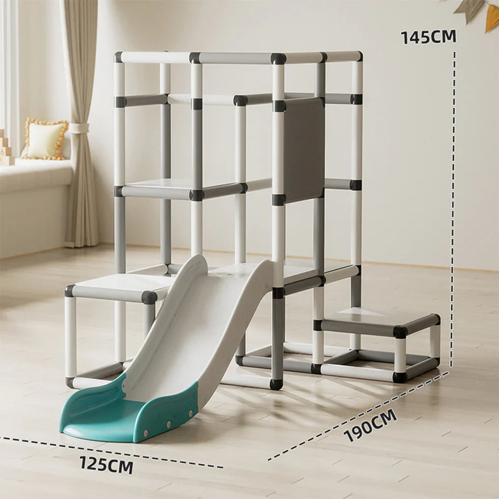 Livara Modular PP Climbing Frame with Slide - Backyard Fun, 120kg Capacity