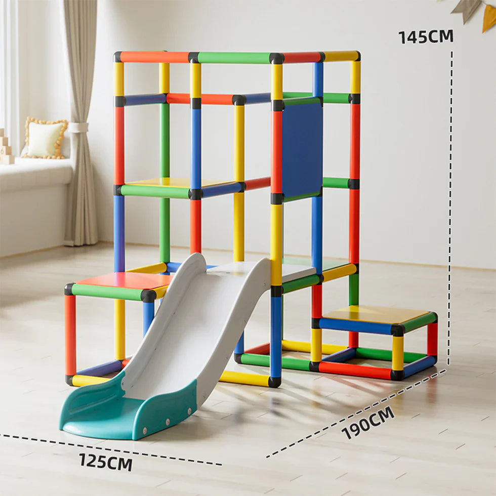 Livara Modular PP Climbing Frame with Slide - Backyard Fun, 120kg Capacity