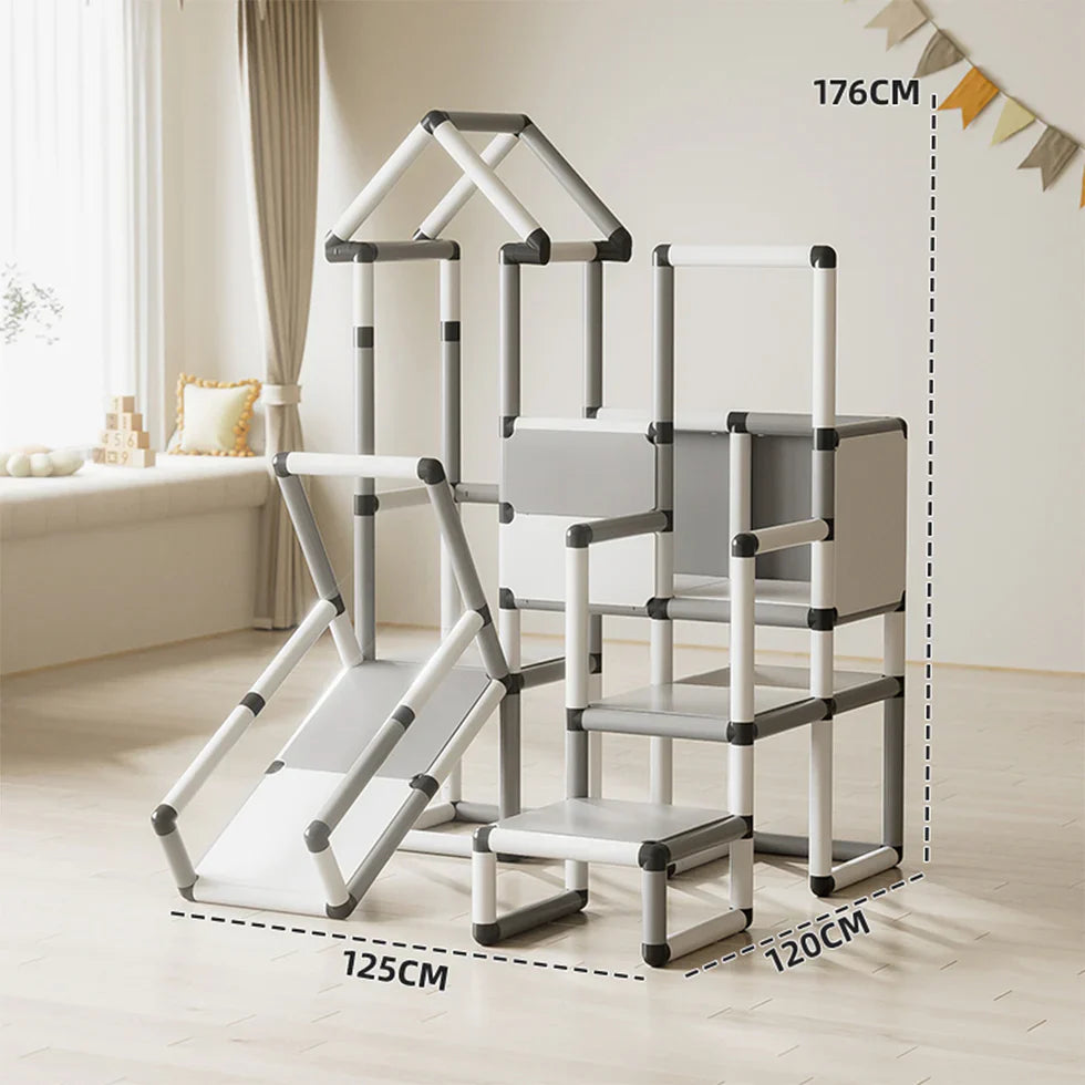 Livara Modular PP Climbing Frame with Slide - Backyard Fun, 120kg Capacity