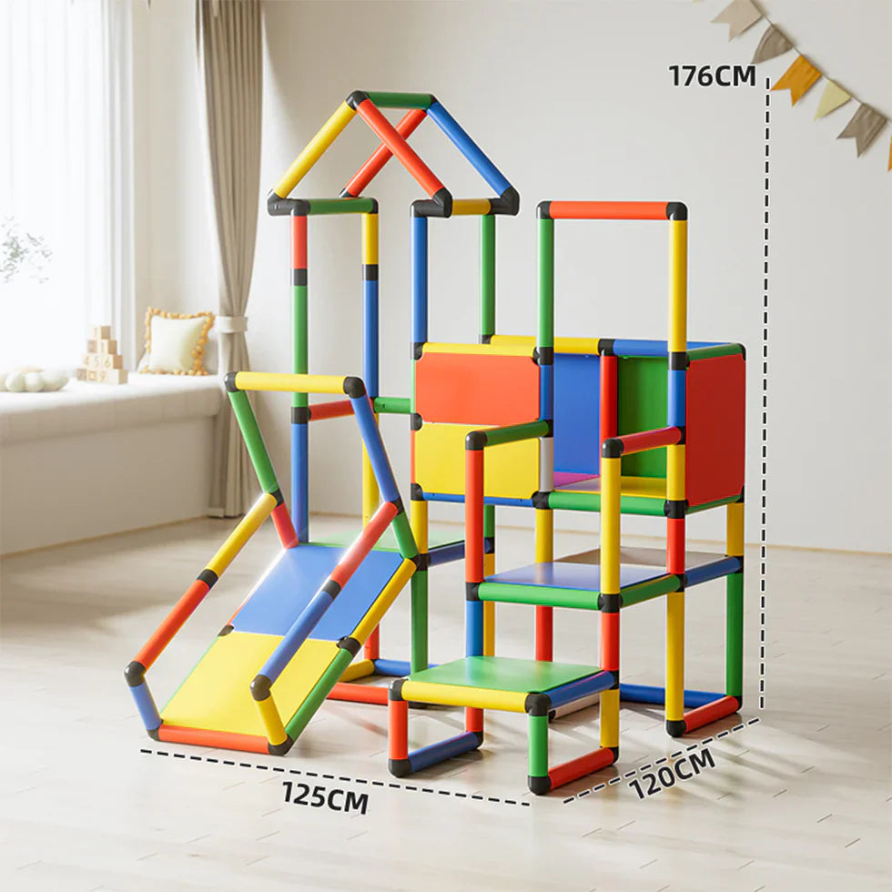 Livara Modular PP Climbing Frame with Slide - Backyard Fun, 120kg Capacity