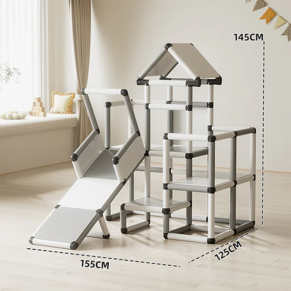 Livara Modular PP Climbing Frame with Slide - Backyard Fun, 120kg Capacity