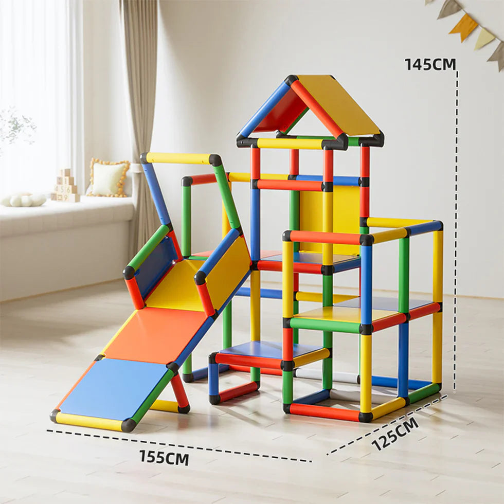 Livara Modular PP Climbing Frame with Slide - Backyard Fun, 120kg Capacity