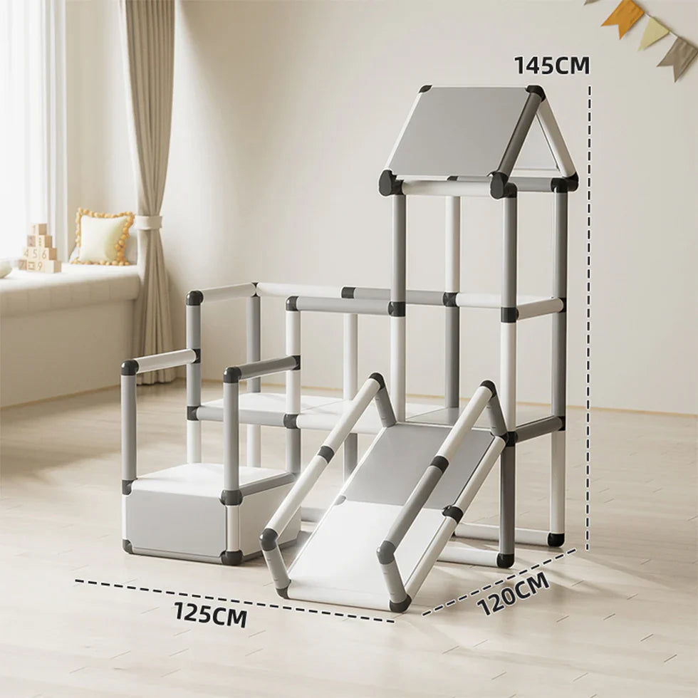 Livara Modular PP Climbing Frame with Slide - Backyard Fun, 120kg Capacity