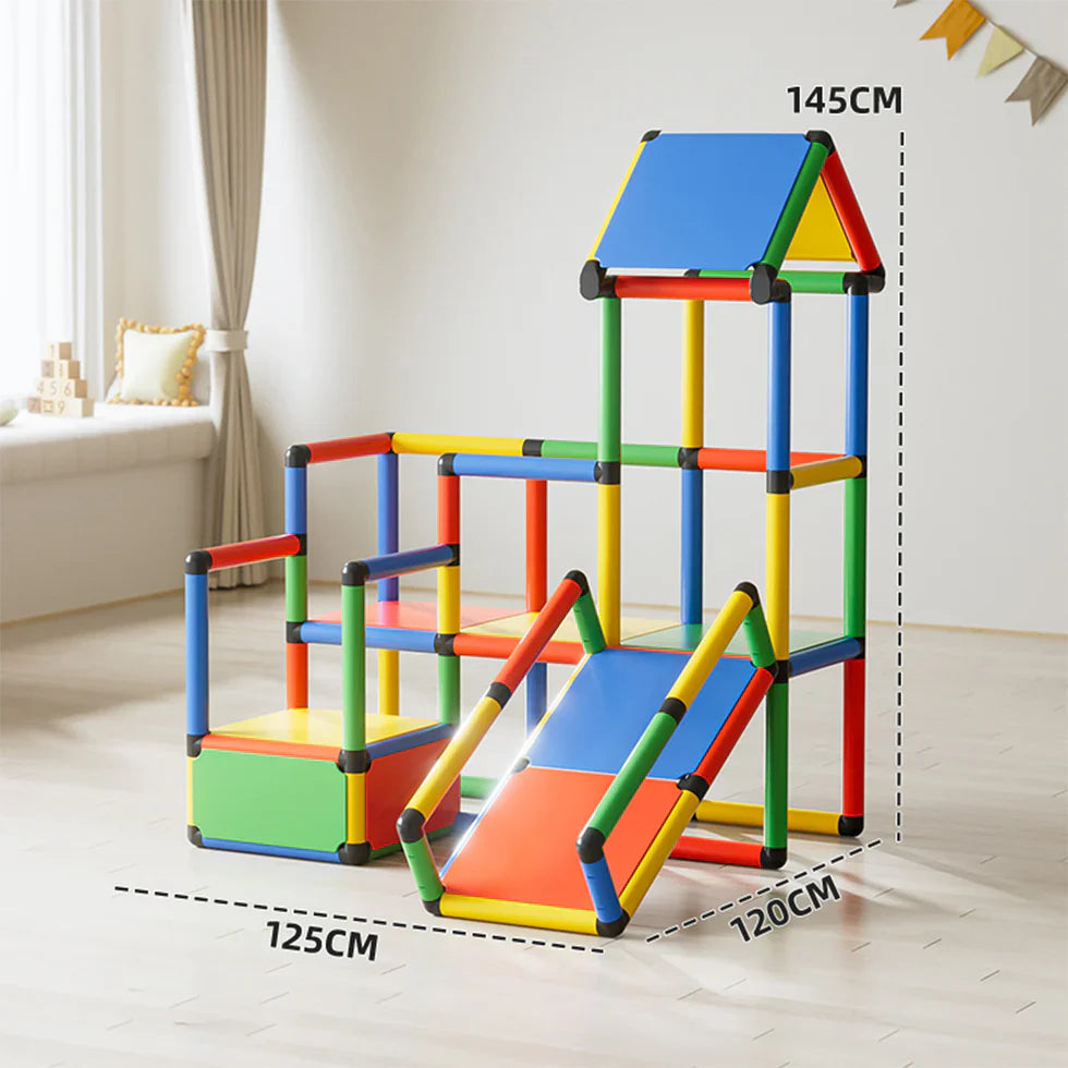 Livara Modular PP Climbing Frame with Slide - Backyard Fun, 120kg Capacity