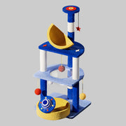Livara Sisal Plush Cat Tree Tower - Pet Comfort, Compact Design, Hanging Toys