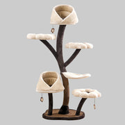 Livara Plush Petals Cat Tree Tower - Pet Comfort, Iron Tube Frame, Enclosed Bed