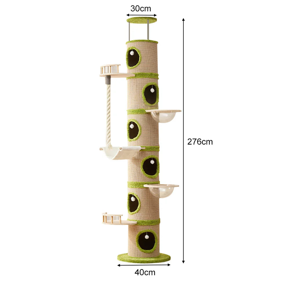 Livara Plywood Multi-Level Cat Tree Tower - Pet Comfort, Capsule Condo, Sisal Scratcher