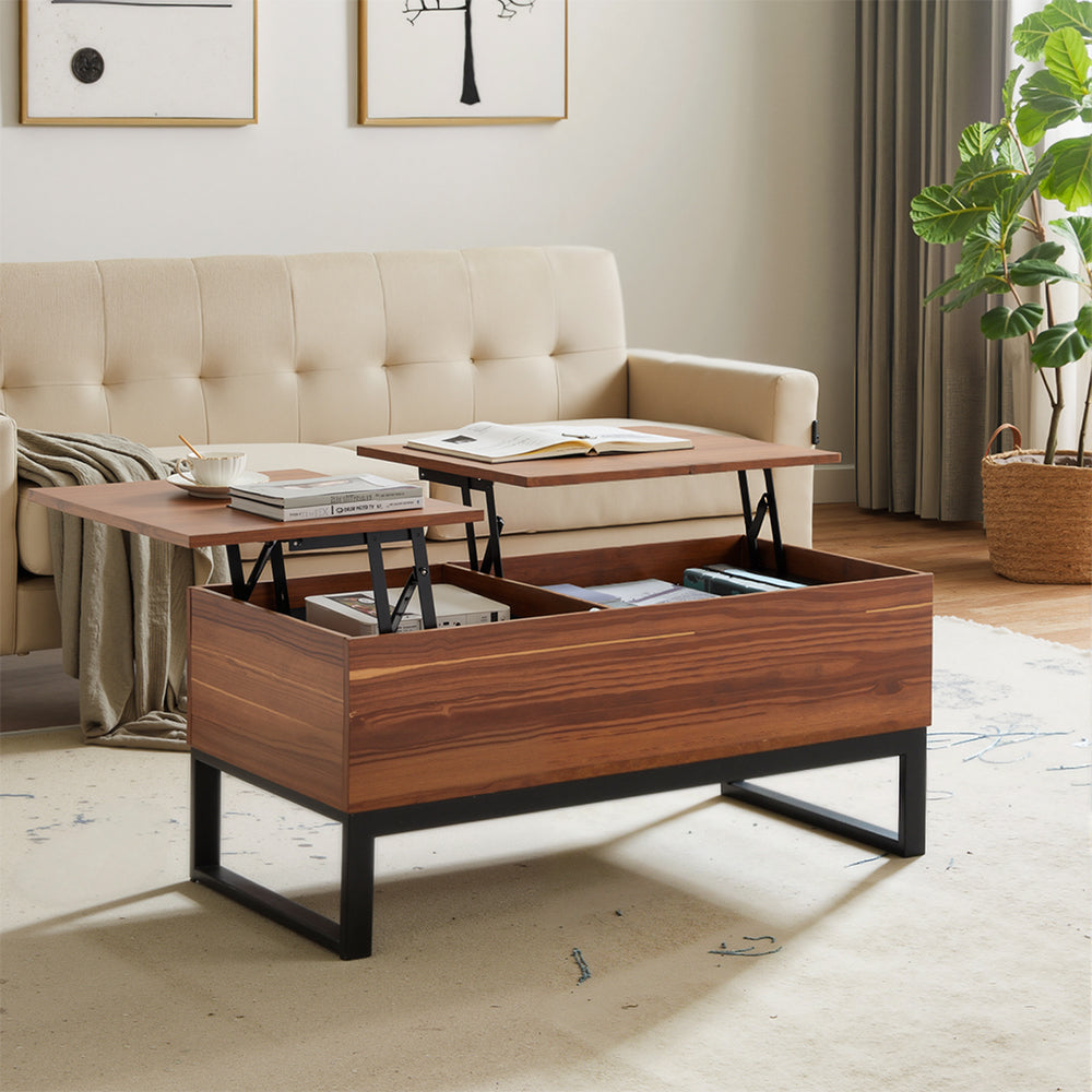 Livara Lift-Top Coffee Table - Modern Living Room, Dual Surfaces, Hidden Storage