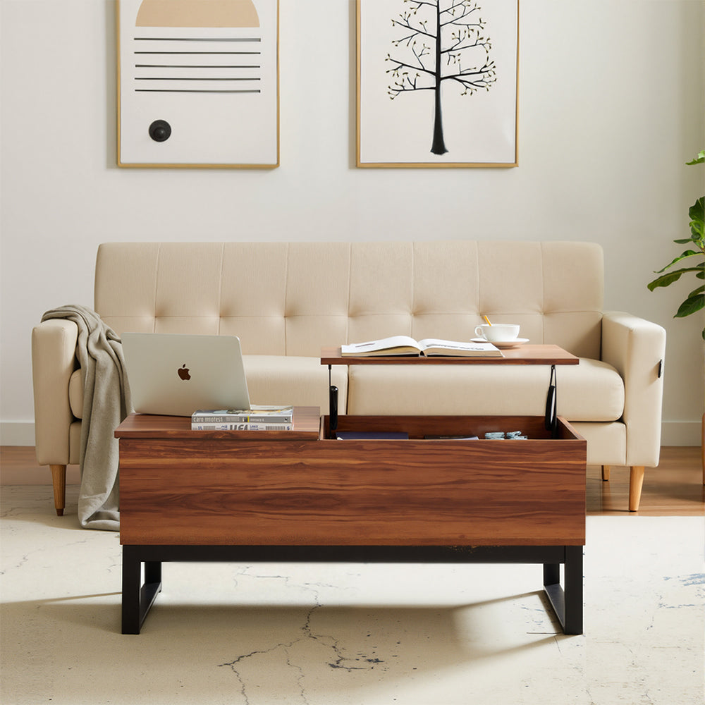 Livara Lift-Top Coffee Table - Modern Living Room, Dual Surfaces, Hidden Storage
