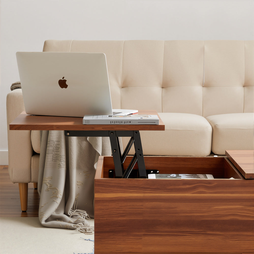Livara Lift-Top Coffee Table - Modern Living Room, Dual Surfaces, Hidden Storage