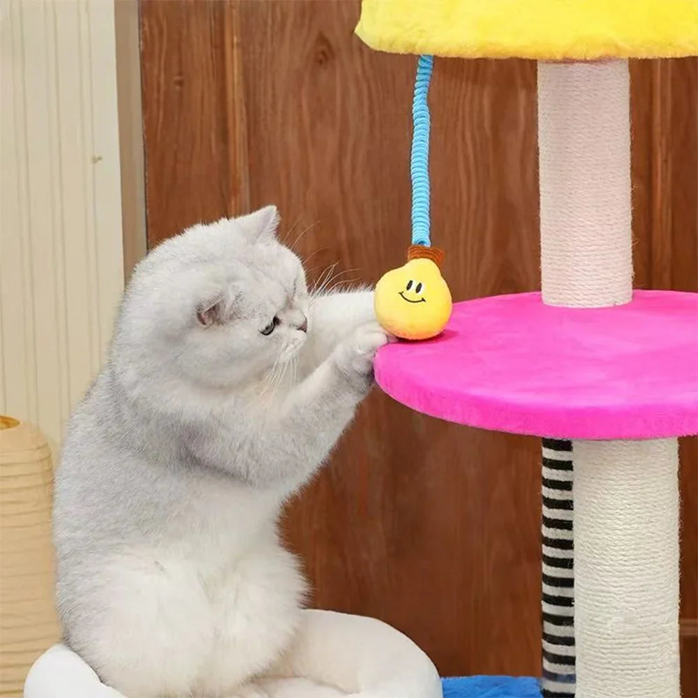Livara Multi-Level Cat Tree Tower - Pet Comfort, Semi-Enclosed Bed, Hanging Toys