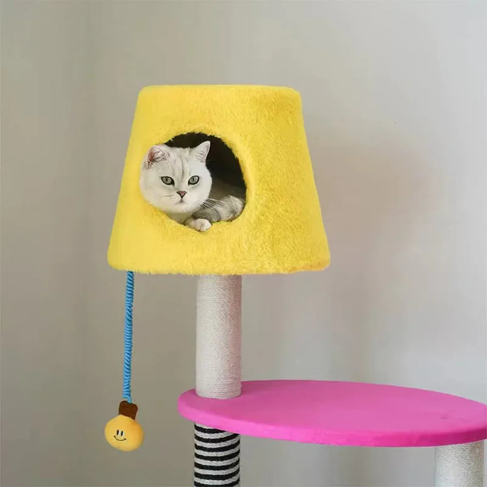 Livara Multi-Level Cat Tree Tower - Pet Comfort, Semi-Enclosed Bed, Hanging Toys