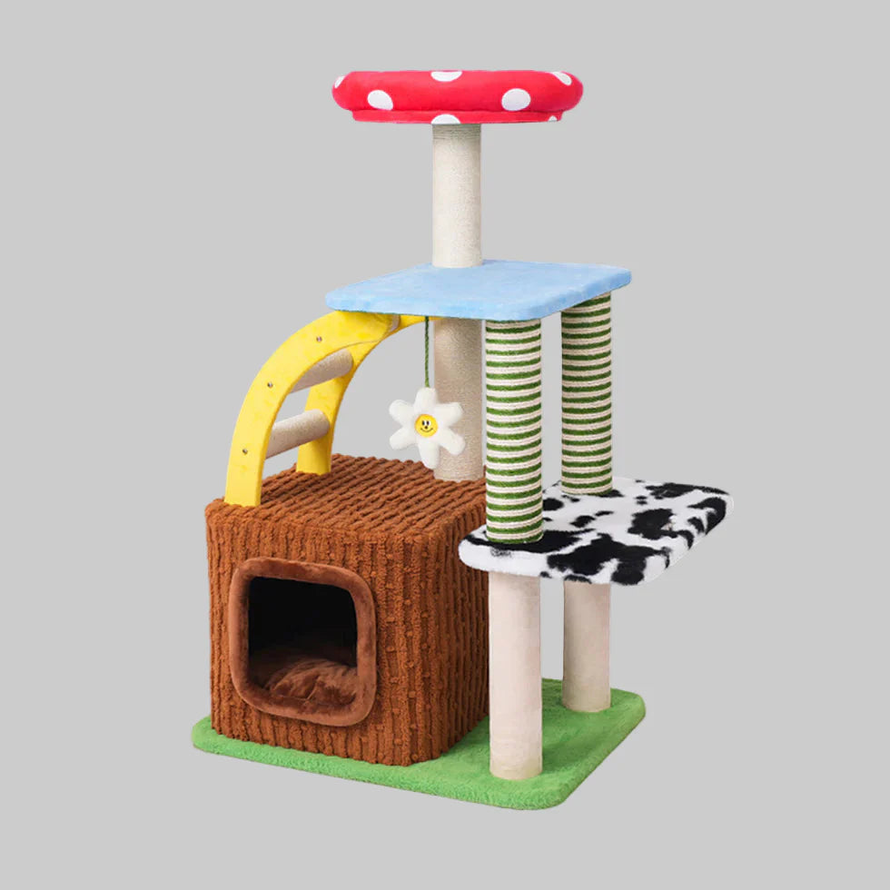 Livara Plush Cat Tree Tower - Pet Comfort, Hideaway Condo, Sisal Scratching Posts