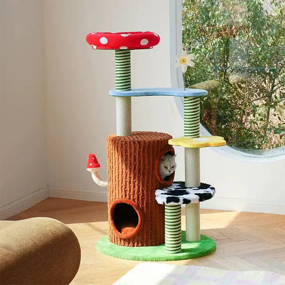 Livara Plush Cat Tree Tower - Pet Comfort, Hideaway Condo, Sisal Scratching Posts