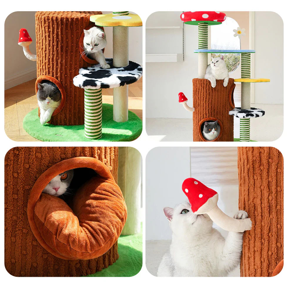Livara Plush Cat Tree Tower - Pet Comfort, Hideaway Condo, Sisal Scratching Posts