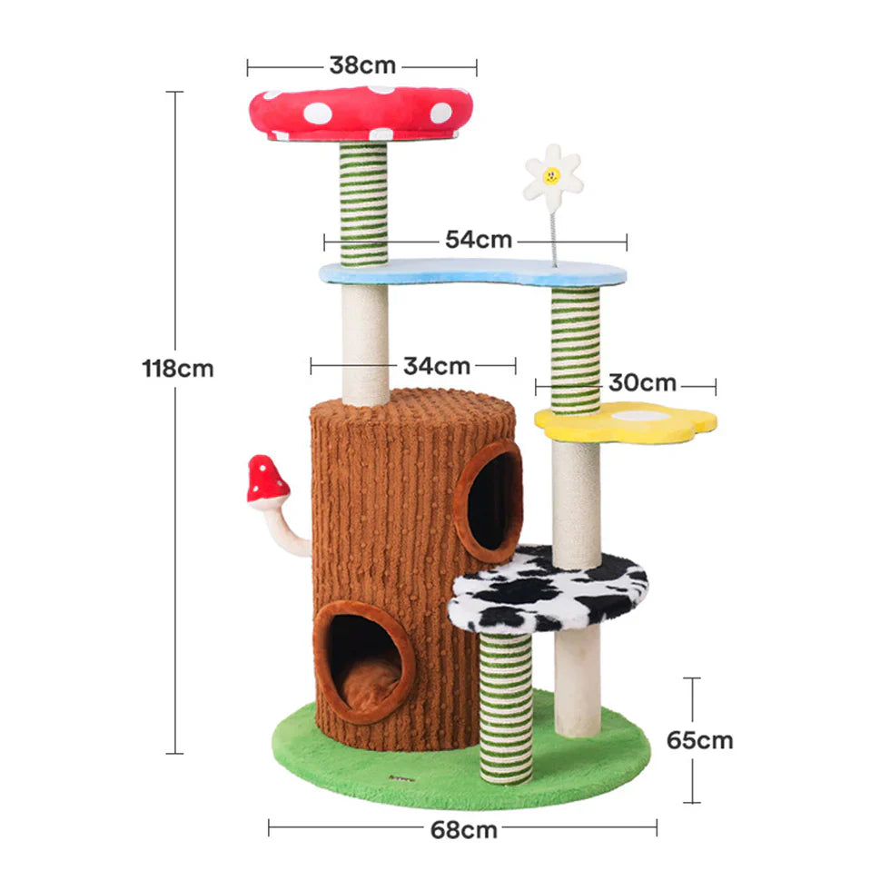 Livara Plush Cat Tree Tower - Pet Comfort, Hideaway Condo, Sisal Scratching Posts