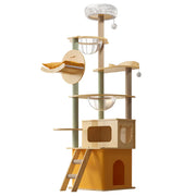 Livara MDF Cat Tree Tower - Pet Comfort, Enclosed Hideaways, Vertical Climbing Design