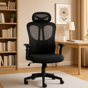 Livara Ergonomic Mesh Office Chair - Home Office, Lumbar Support, Flip-Up Armrests