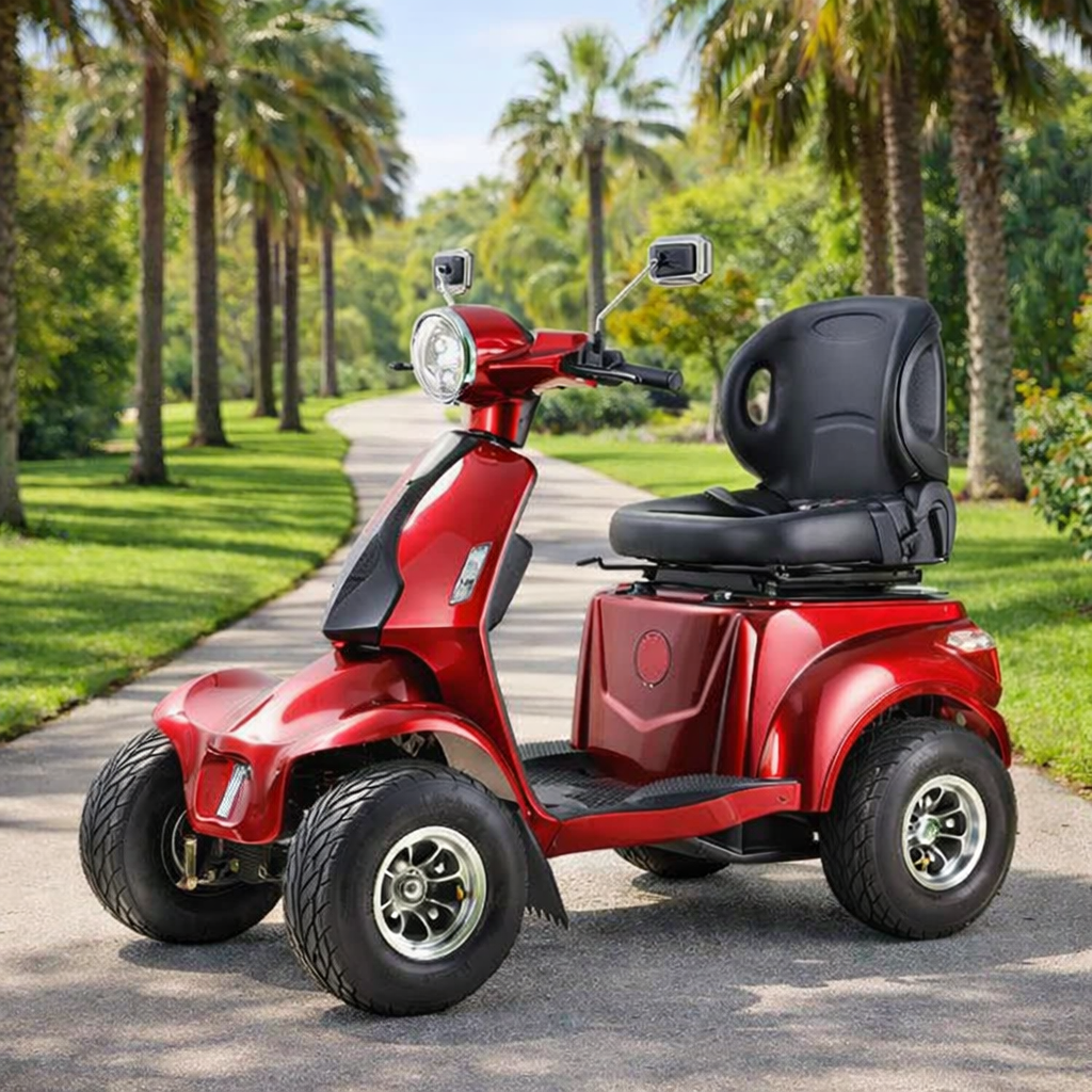 Livara AFDD Adjustable Electric Mobility Scooter - 10km/h Public-Use Limit, 1000W, 60V 20Ah
