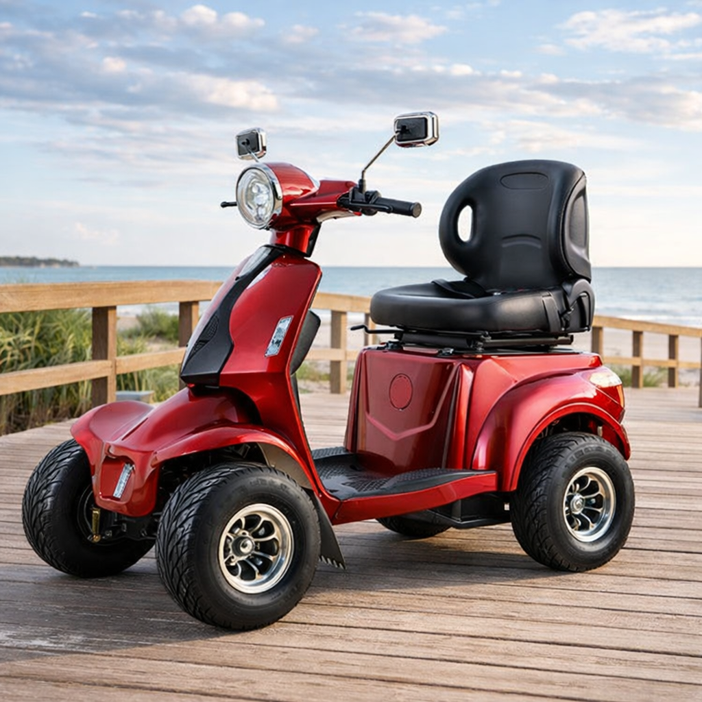 Livara AFDD Adjustable Electric Mobility Scooter - 10km/h Public-Use Limit, 1000W, 60V 20Ah