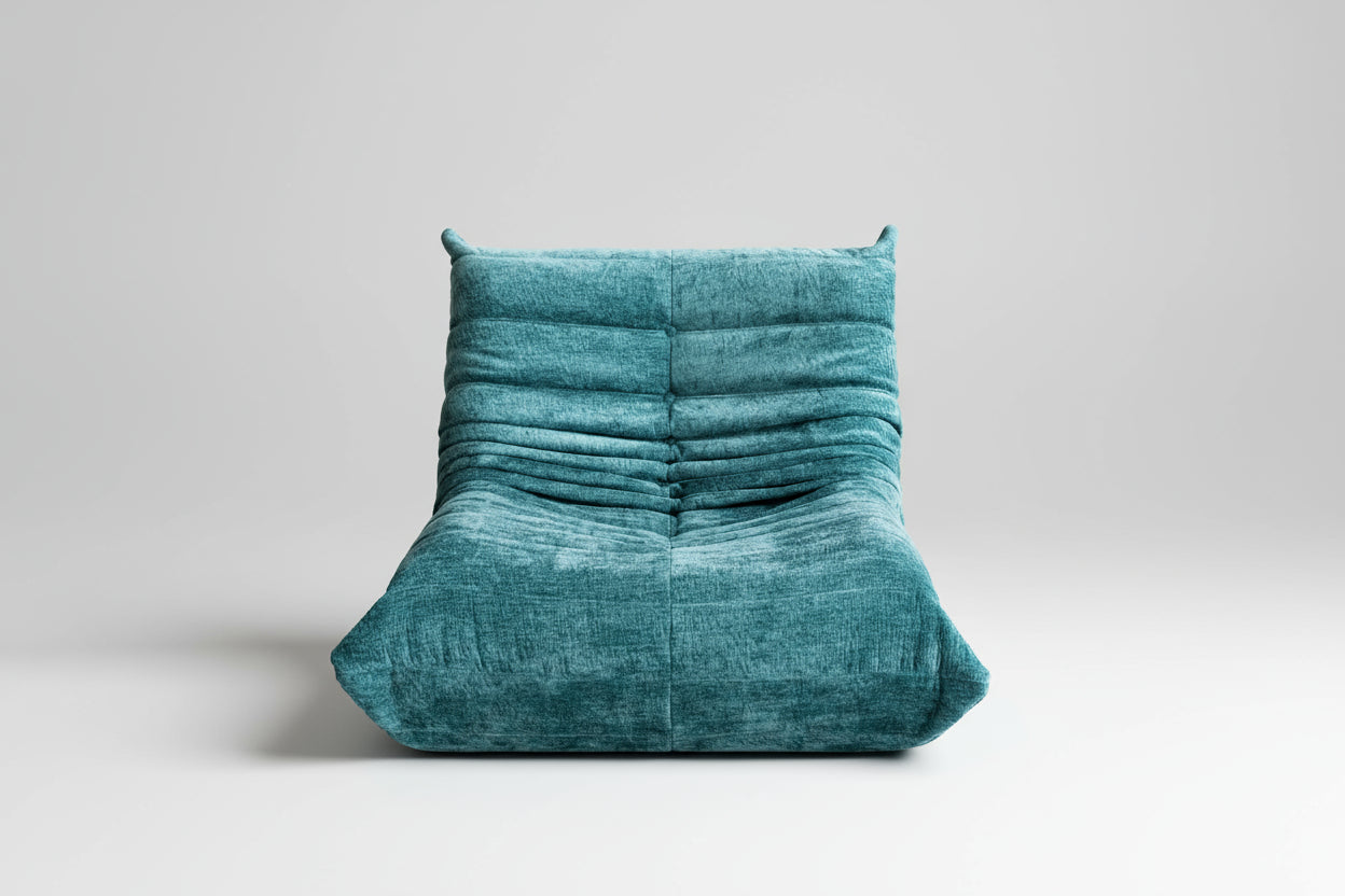 Livara Plush Channel-Tufted Lounge Chair - Modern Living Room, Low-Profile Design